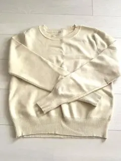 丸首ニット（ベージュイエロー）