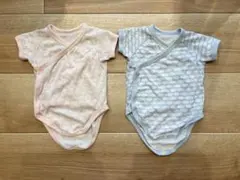 前開き　ユニクロ　肌着　70 ロンパース　メッシュインナー