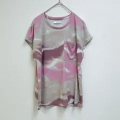 Columbia コロンビア Tシャツ 半袖 ポケット M ピンク マーブル柄のサムネイル