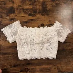 ブライダル　ウェディング　ボレロ　レース半袖