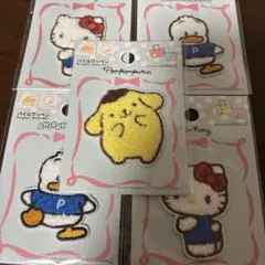 サンリオ キャラクターズ パイルワッペン ワッペンシール ５枚
