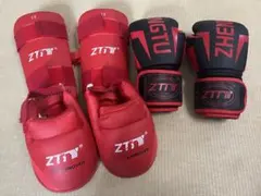 ZHENGTU ボクシンググローブ 16oz レガース ヘッドギア セット - メルカリ