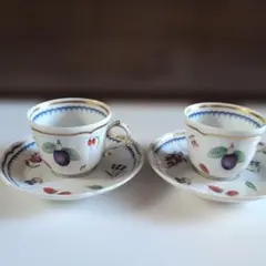 美品❤️ジノリ❤️ペルージャ❤️トリオ２セット　カップ＆ソーサー　デザート皿 廃盤美品 リチャードジノリ ペルージャ デミタスカップ&ソーサー ペア
