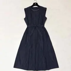 MaxMaraStudio ノースリーブ フレア ワンピース ビジュー ベルトのサムネイル