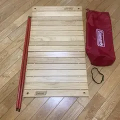Coleman アウトドアワゴンウッドロールテーブル