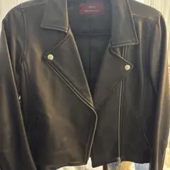 ブラックレザーライダースジャケット