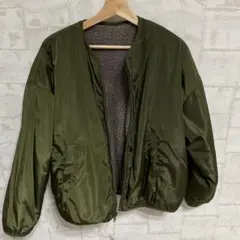 【新品タグ付き】JaVa フリースリバーシブルジャケット　モカ×カーキ　L