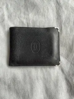 Cartier カルティエ　二つ折り財布 黒/ボルドー