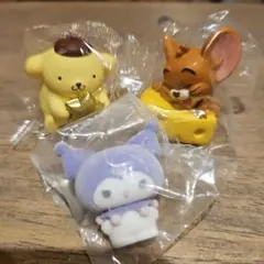 【3つセット】クロミ トムジェリ ポムポムプリン ガチャ フィギュア