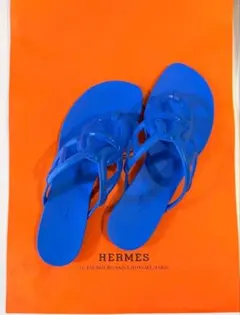 HERMES サンダル ブルー 36のサムネイル