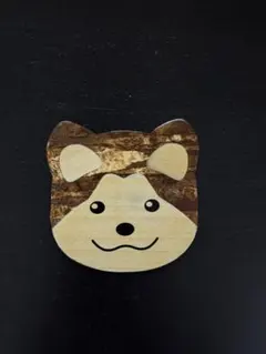 桜皮を使った秋田の伝統工芸品「樺細工」　秋田犬　コースター