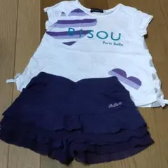 BeBe　フリルがついたズボンとTシャツセット