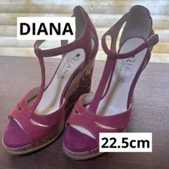 DIANA ROMACHE Tストラップウェッジヒールパンプス22.5cmのサムネイル