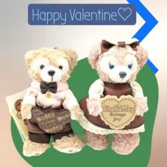 希少レア！ シェリーメイダッフィー ぬいぐるみバッチ バレンタインセット