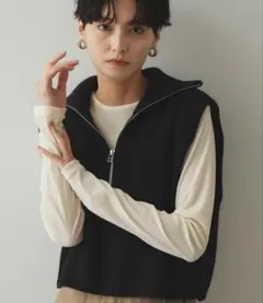 ★タグ付き未使用OPAQUE.CLIP CLASSY掲載　シアーベロアトップス★