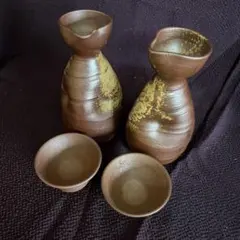 備前焼 徳利 お猪口2客 酒器揃い 徳利2本 ぐい呑み 日本酒 陶器のサムネイル