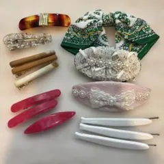 バレッタ ヘアクリップ 花 魚 レース かわいい まとめ売りのサムネイル