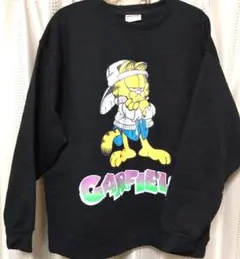 Garfield ガーフィールド スウェット ブラック トレーナーМ　ブラック黒