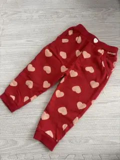赤 ハート柄 スウェットパンツ 90
