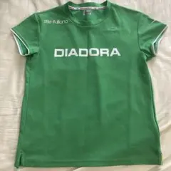 DIADORA 緑色 Tシャツ ロゴ入りのサムネイル