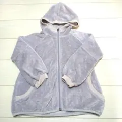 【記名無】122～128cm フワモコ素材 薄パープル キッズ アウター