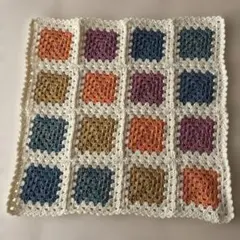 ハンドメイド♫グラニースクエアブランケット♫ホワイト