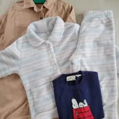 ストライプフリースパジャマセット 110