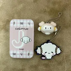 サンリオ　コギミュン ピンク　チェック缶　キーホルダー