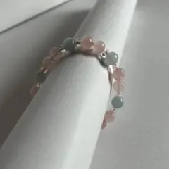 春デザイン　アクアマリンブレスレット