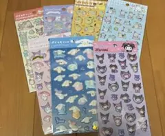 【新品】サンリオ　ぷくっとシール　ダイソー　7種