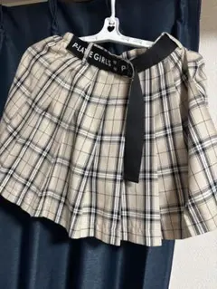 ピンクラテ　S 160センチ　 チェック柄スカート　インナーパンツ付き