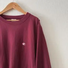 Champion バーガンディ クルーネック スウェット