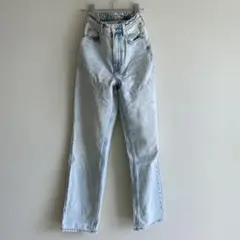 ZARA 34 90sストレートハイデニム　ハイデニム　ライトブルー