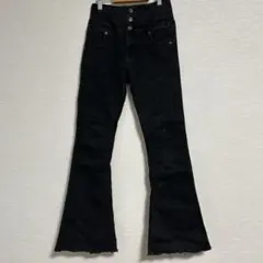フレアパンツ デニム ブーツカット スミクロ ハイウエスト WEGO 美品