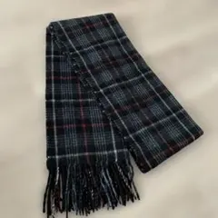カシミヤ100% チェック柄マフラー