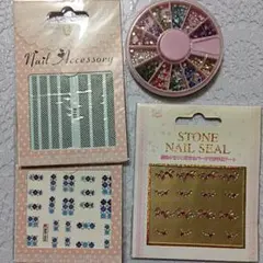 早い者勝ち★ネイルシール&アクリルストーンのセット★
