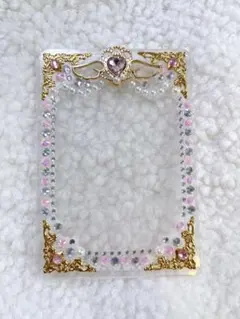 ハンドメイド トレカケースデコ 硬質ケースデコ ピンク キラキラ