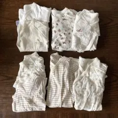 50-60cm 短肌着&コンビ肌着 8枚　オーガニックコットン　まとめ売り