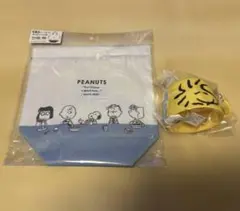 スヌーピー　巾着&ペットボトルキャップコップセット