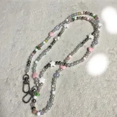 ビーズ スマホショルダーストラップ