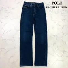 現行QRタグ★ポロラルフローレン ハイライズ ストレートジーンズ 25　E178