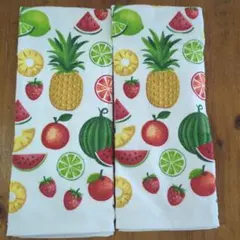 専用　コストコ　キッチンタオル　 2枚セット　フルーツ柄のサムネイル
