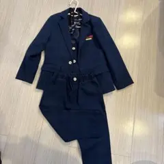 ネイビー チェック柄 スーツセット