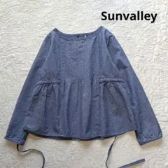 【新品未使用品】Sunvalley　サンバレー　デニム　ブラウス