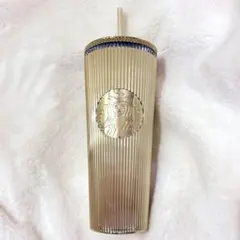 スターバックス　ロゴコールドカップタンブラーシャンパンゴールド710ml
