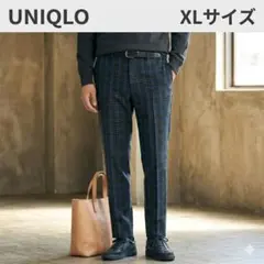 ユニクロ ヒートテック スラックス チェック柄 暖パン ウエスト88 XLサイズ