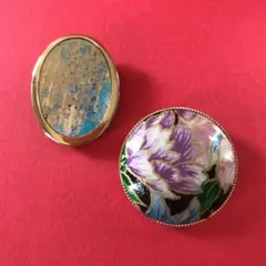 和柄のスカーフクリップ 2個セット