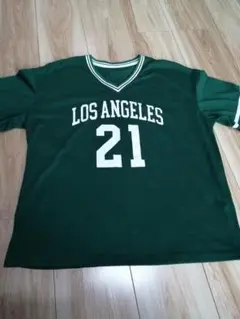 SHEIN　LOS ANGELES 21 半袖 Tシャツ グリーンのサムネイル