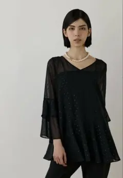 フィルムジャガードフリルトップ