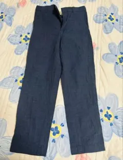 H&M キッズダークブルー ストレートパンツ 150cm